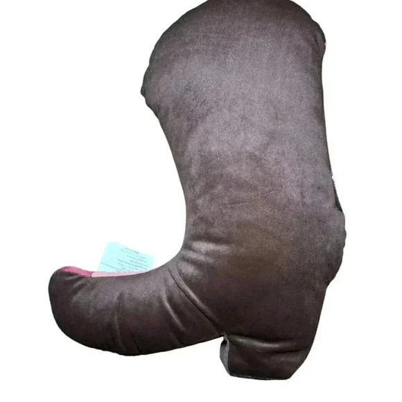 Rare Viral Trend Cowgirl Western Boot Throw Pillow Limited Pink Brown New Decor - Picture 2 of 4